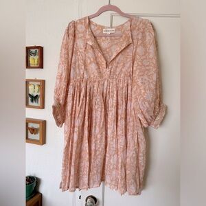 NWOT Daughters of India Kyra mini dress in Apricot Blush size L